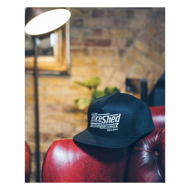 Bike Shed Steps Snapback Cap Black - FREE UK Shipping, FREE 365 Day Returns | Moto Central