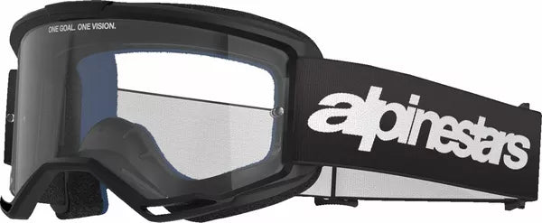 Alpinestars Vision 3 Wordmark Goggles Black / Clear - FREE UK Shipping, FREE 365 Day Returns | Moto Central