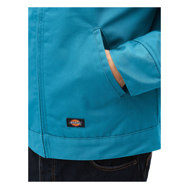 Dickies Lined Eisenhower Jacket Coral Blue - FREE UK Shipping, FREE 365 Day Returns | Moto Central