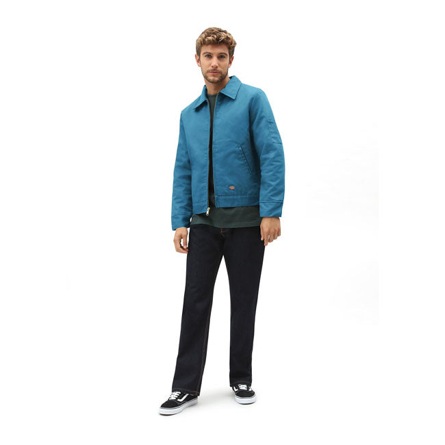 Dickies Lined Eisenhower Jacket Coral Blue - FREE UK Shipping, FREE 365 Day Returns | Moto Central