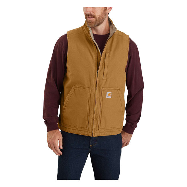 Carhartt Sherpa-Lined Mock-Neck Vest Carhartt Brown