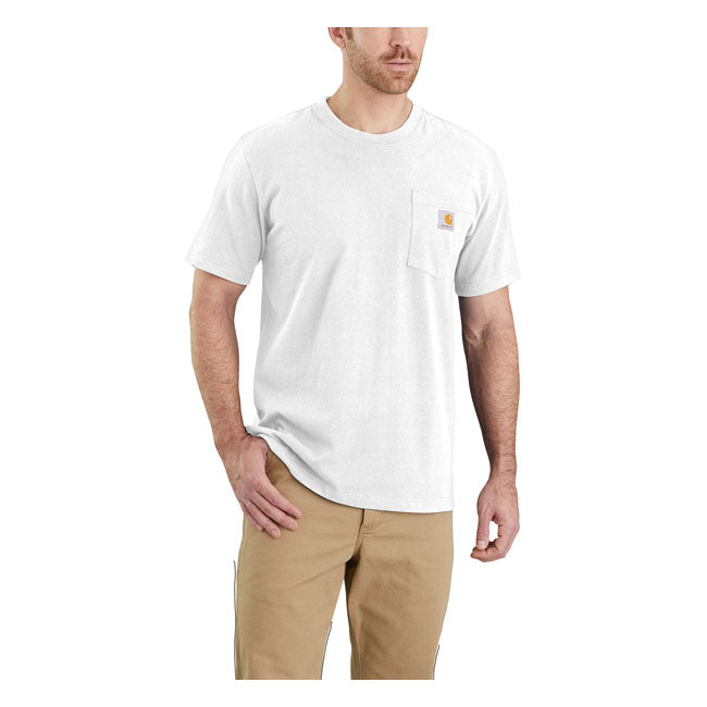 Carhartt Workwear Pocket T-Shirt White - FREE UK Shipping, FREE 365 Day Returns | Moto Central