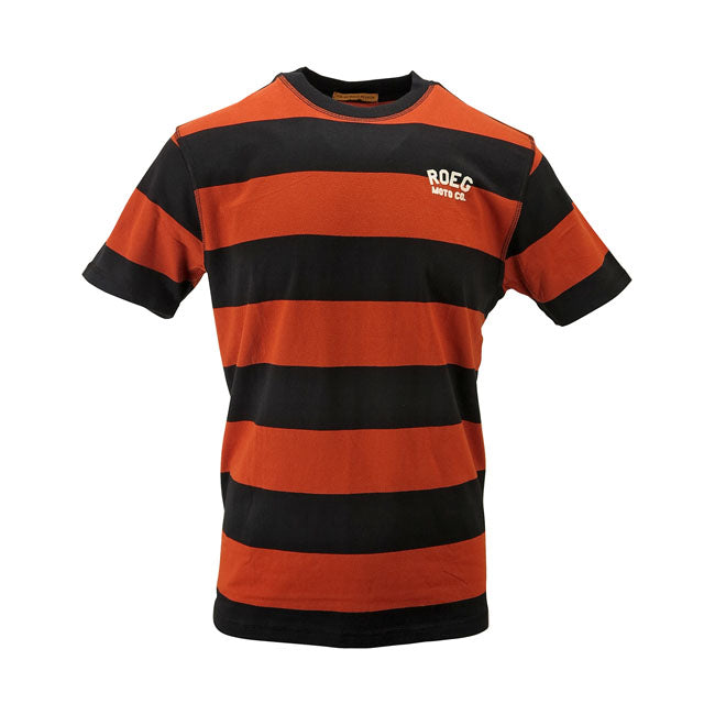 Roeg Cody Striped T-Shirt Black / Orange