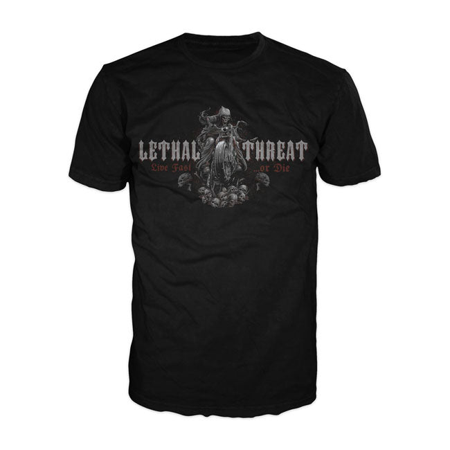 Lethal Threat Live Fast Or Die T-Shirt Black