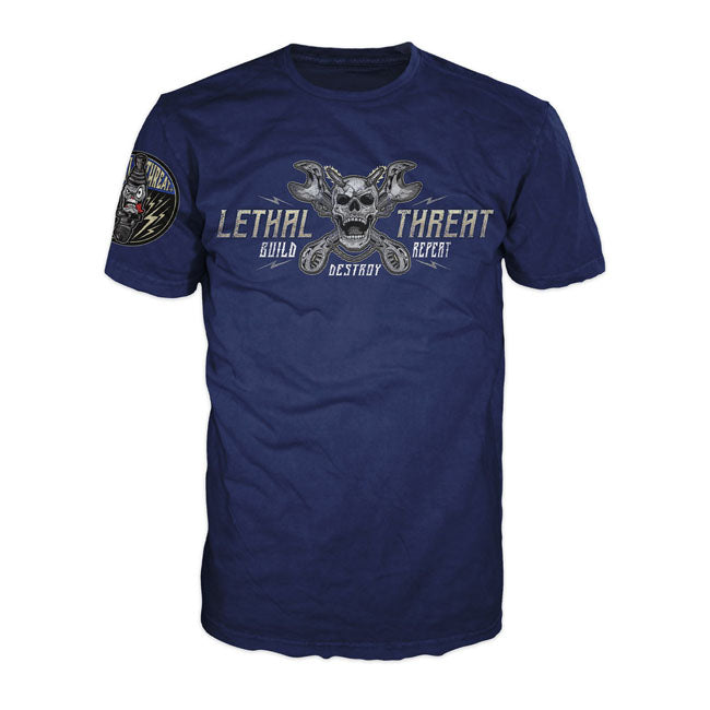 Lethal Threat Breakneck Speedshop T-Shirt Blue