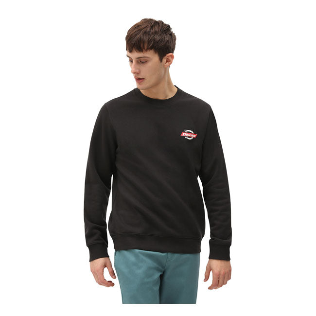 Dickies Ruston Sweat Shirt Black - FREE UK Shipping, FREE 365 Day Returns | Moto Central