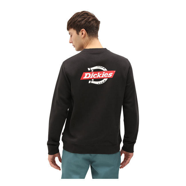 Dickies Ruston Sweat Shirt Black - FREE UK Shipping, FREE 365 Day Returns | Moto Central