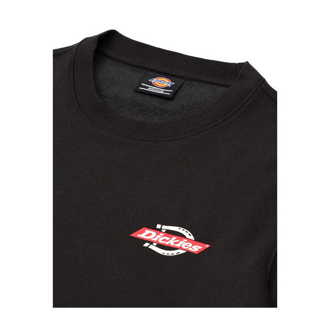 Dickies Ruston Sweat Shirt Black - FREE UK Shipping, FREE 365 Day Returns | Moto Central