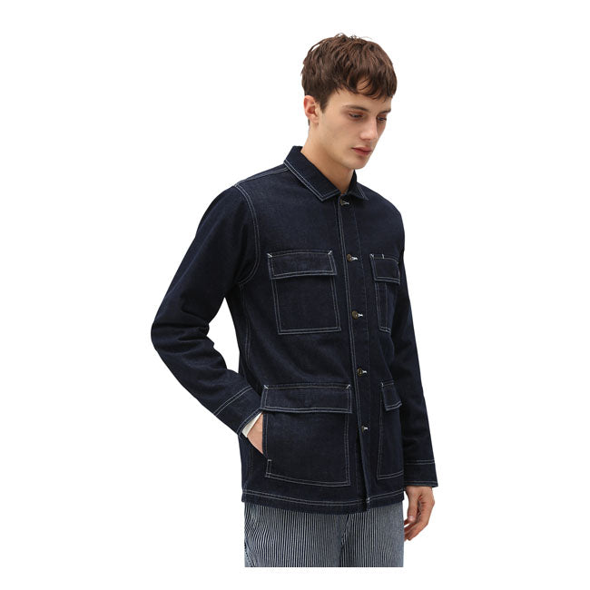 Dickies Morristown Jacket Hickory Stripe - FREE UK Shipping, FREE 365 Day Returns | Moto Central