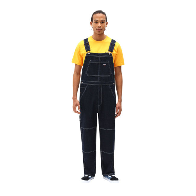 Dickies Oronoco Bib Overall Rinsed Blue - FREE UK Shipping, FREE 365 Day Returns | Moto Central