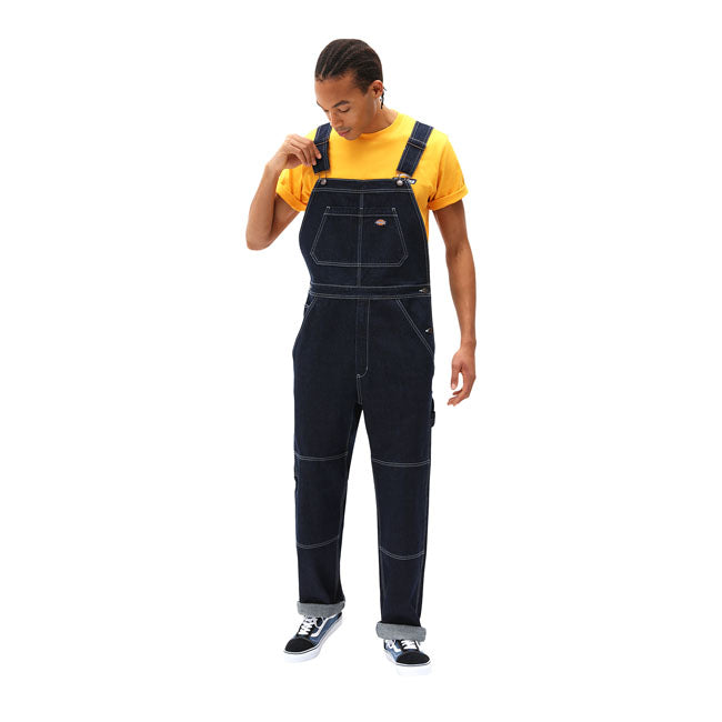 Dickies Oronoco Bib Overall Rinsed Blue - FREE UK Shipping, FREE 365 Day Returns | Moto Central