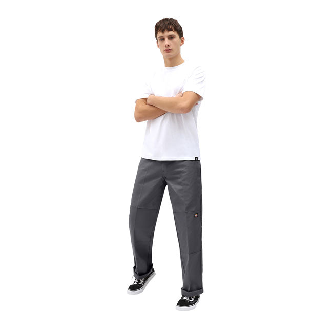 Dickies Double Knee Trouser Charcoal Grey - FREE UK Shipping, FREE 365 Day Returns | Moto Central