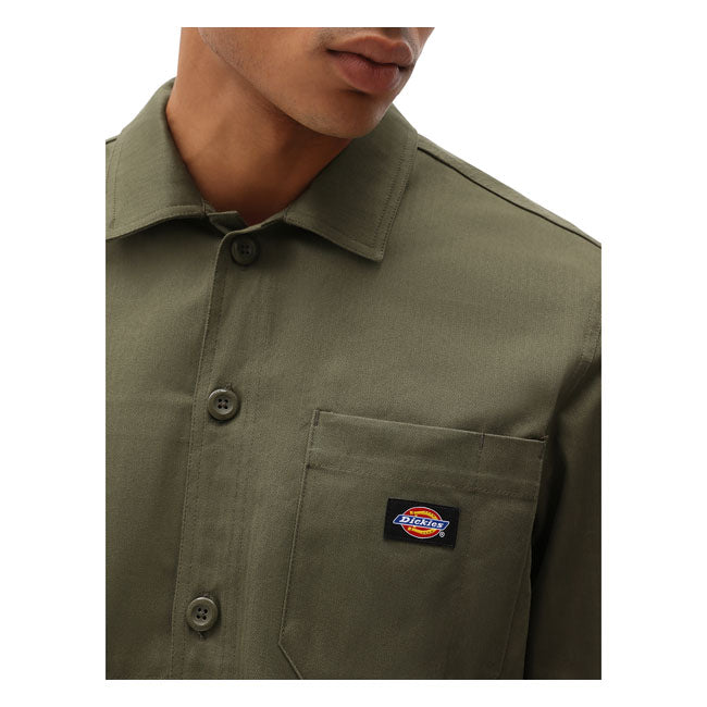 Dickies Funkley Shirt Military Green - FREE UK Shipping, FREE 365 Day Returns | Moto Central