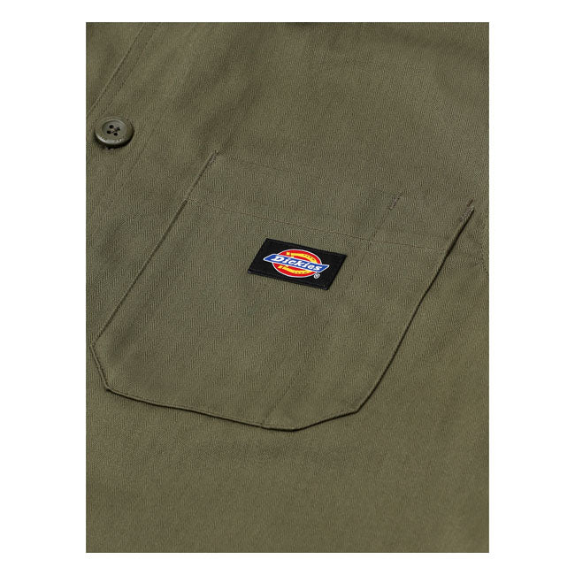 Dickies Funkley Shirt Military Green - FREE UK Shipping, FREE 365 Day Returns | Moto Central