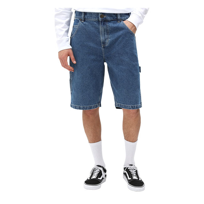 Dickies Garyville Denim Shorts Classic Blue - FREE UK Shipping, FREE 365 Day Returns | Moto Central