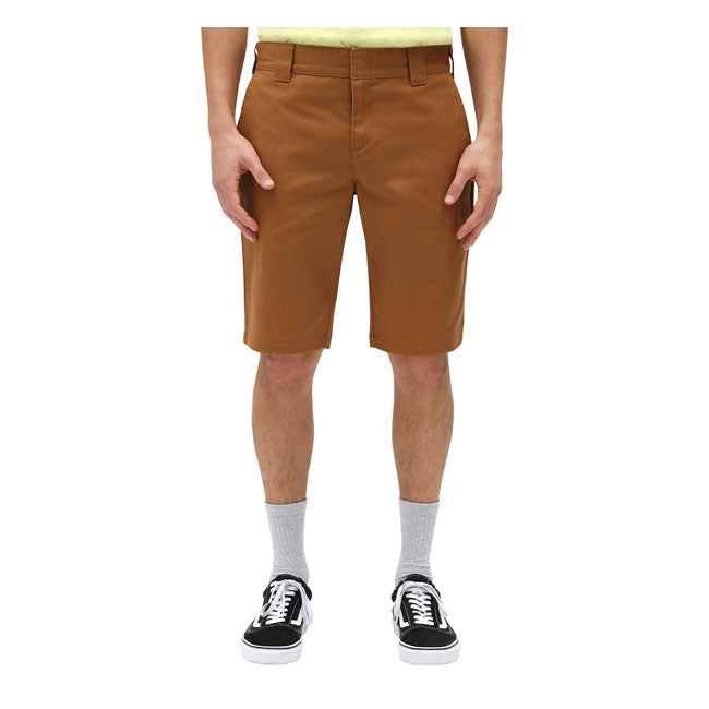 Dickies Slim Fit Shorts Brown Duck - FREE UK Shipping, FREE 365 Day Returns | Moto Central