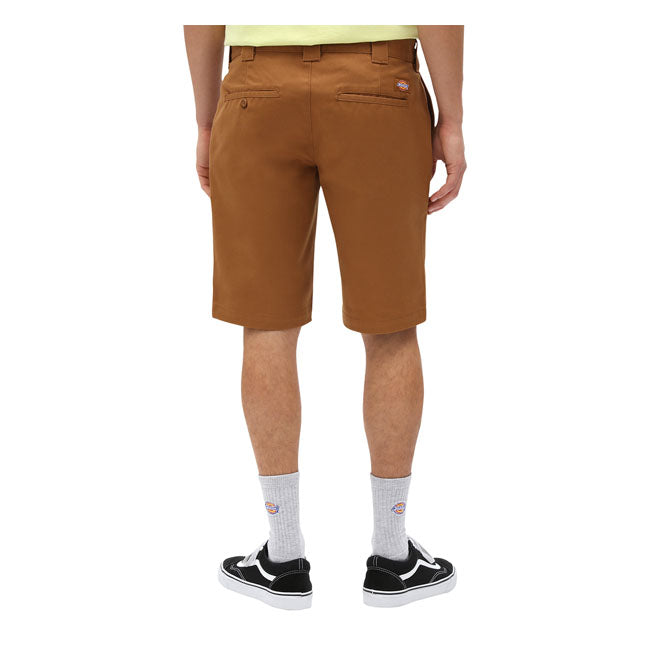 Dickies Slim Fit Shorts Brown Duck - FREE UK Shipping, FREE 365 Day Returns | Moto Central