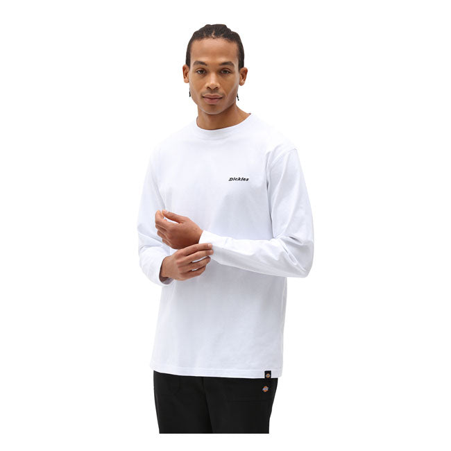 Dickies Loretto Long Sleeves T-Shirt White - FREE UK Shipping, FREE 365 Day Returns | Moto Central