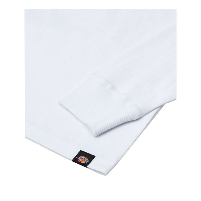 Dickies Loretto Long Sleeves T-Shirt White - FREE UK Shipping, FREE 365 Day Returns | Moto Central