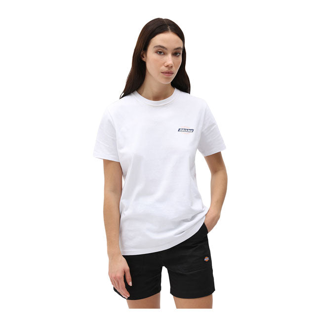 Dickies Ruston Ladies T-Shirt White - FREE UK Shipping, FREE 365 Day Returns | Moto Central