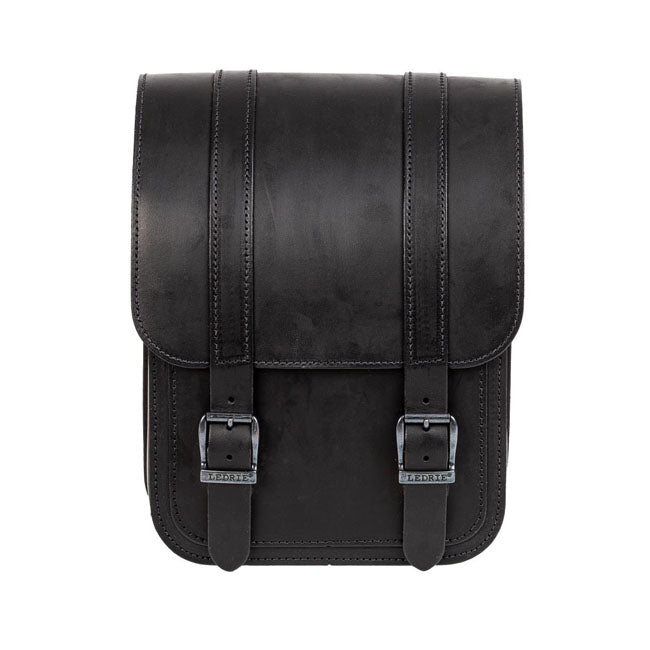 Ledrie Full Leather Swing Arm Bag Left Black For 18-21 Softail - FREE UK Shipping, FREE 365 Day Returns | Moto Central