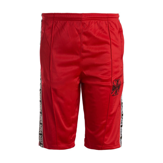 West Coast Choppers Tracksuit Shorts Red - FREE UK Shipping, FREE 365 Day Returns | Moto Central