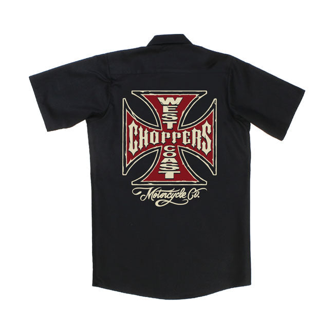 West Coast Choppers Motorcycle Co. Workshirt Black / Red - FREE UK Shipping, FREE 365 Day Returns | Moto Central