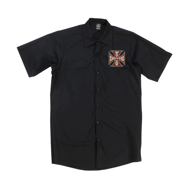 West Coast Choppers Motorcycle Co. Workshirt Black / Red - FREE UK Shipping, FREE 365 Day Returns | Moto Central