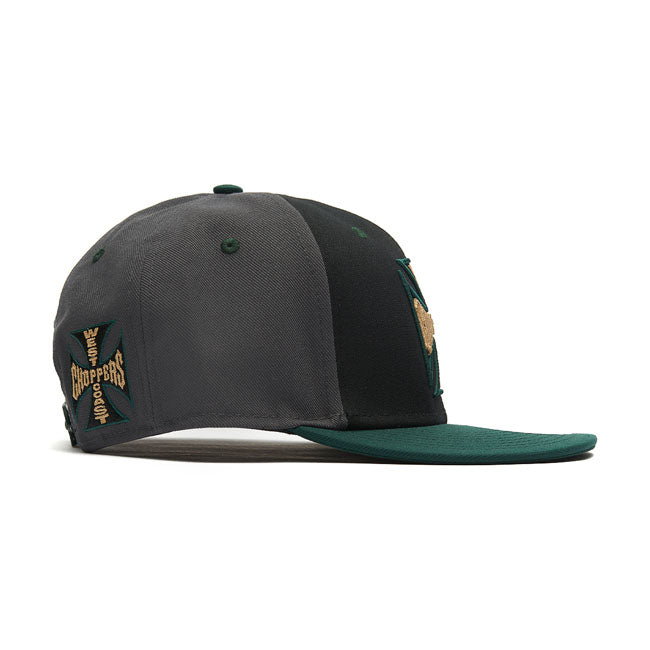 West Coast Choppers OG Classic Snapback Cap Grey / Green / Black - FREE UK Shipping, FREE 365 Day Returns | Moto Central