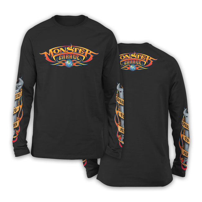 Monster Garage Sparks To Fly Long Sleeves T-Shirt Black