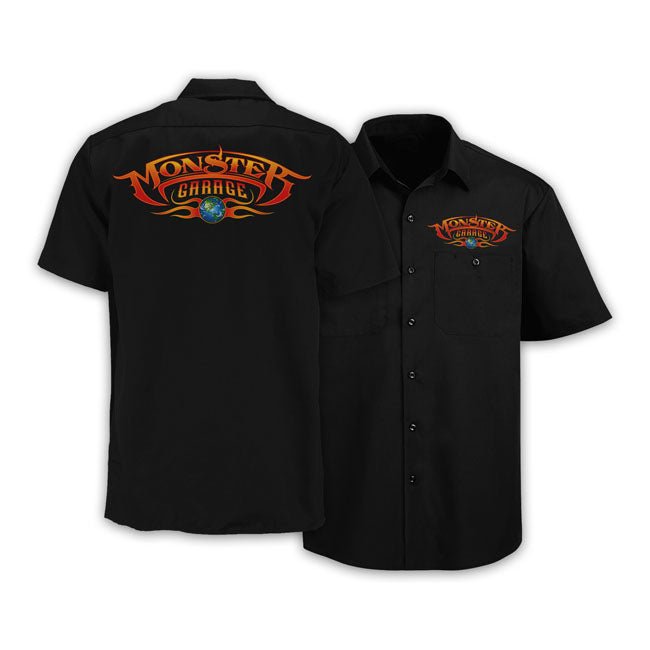 Monster Garage Basic Logo Workshirt Black - FREE UK Shipping, FREE 365 Day Returns | Moto Central