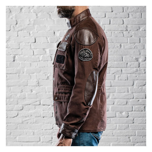 Holy Freedom Quattro Wax Leather Jacket Brown  - FREE UK Delivery - Moto Central