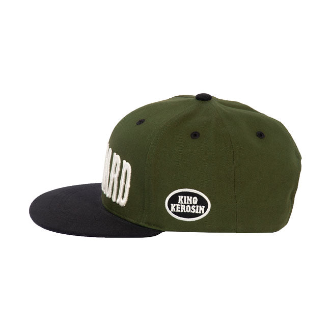 King Kerosin Ride Hard Snapback Cap Olive / Black