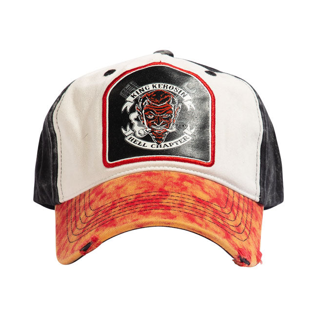 King Kerosin Logo Trucker Cap White / Red - FREE UK Shipping, FREE 365 Day Returns | Moto Central