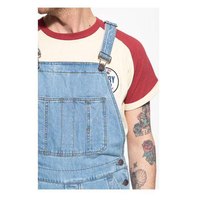 King Kerosin Dungaree Jeans Stonewashed