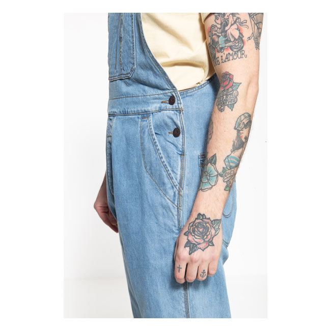 King Kerosin Dungaree Jeans Stonewashed