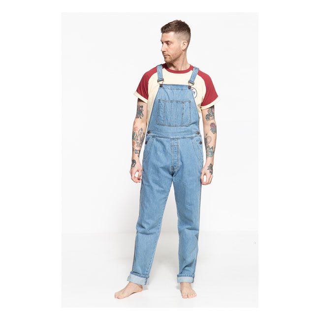 King Kerosin Dungaree Jeans Stonewashed