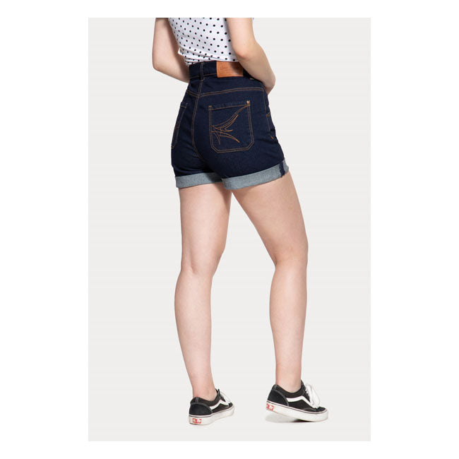 King Kerosin Queen Kerosin Denim Ladies Shorts Dark Blue