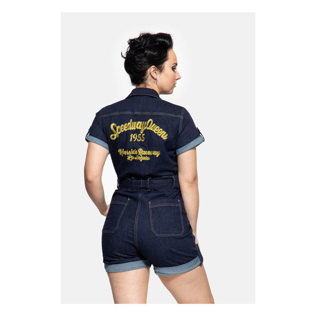 King Kerosin Queen Kerosin Speedway Short Ladies Overall Dark Blue