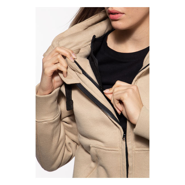 King Kerosin Queen Kerosin Qk Heart Ladies Hoodie Beige