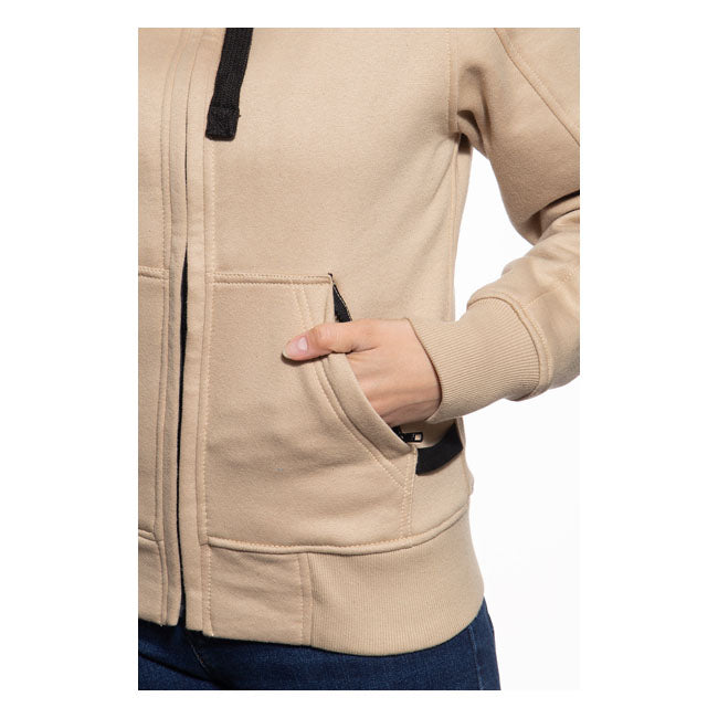 King Kerosin Queen Kerosin Qk Heart Ladies Hoodie Beige