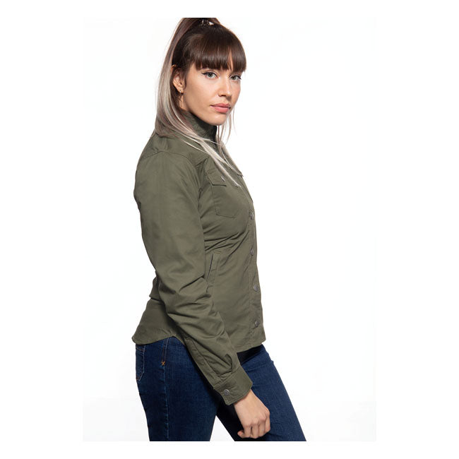 King Kerosin Queen Kerosin Blanko Workwear Ladies Shirt Olive