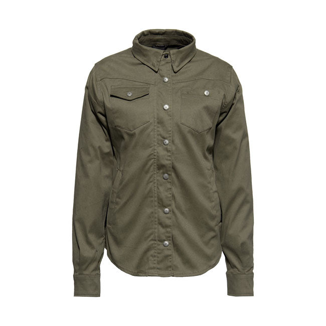 King Kerosin Queen Kerosin Blanko Workwear Ladies Shirt Olive