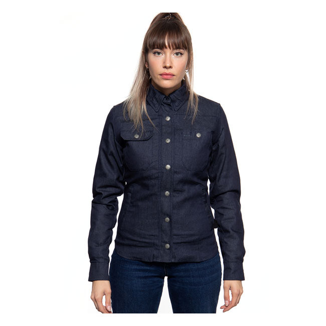 King Kerosin Queen Kerosin Blanko Workwear Ladies Shirt Dark Blue