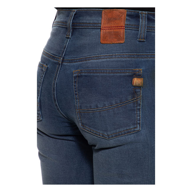 King Kerosin Queen Kerosin Motogear Ladies Jeans Light Blue - FREE UK Shipping, FREE 365 Day Returns | Moto Central