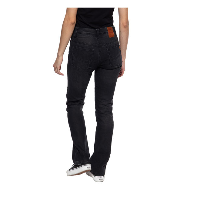 King Kerosin Queen Kerosin Motogear Ladies Jeans Black - FREE UK Shipping, FREE 365 Day Returns | Moto Central