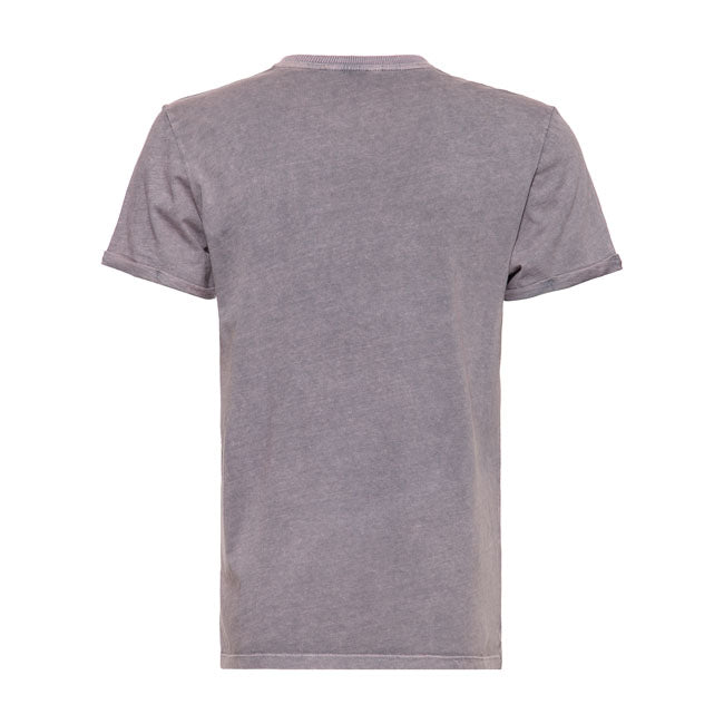 King Kerosin Pegasus T-Shirt Washed Grey - FREE UK Shipping, FREE 365 Day Returns | Moto Central