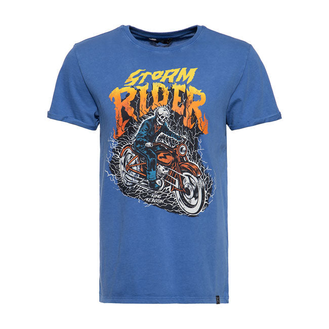 King Kerosin Storm Rider T-Shirt Washed Air Force