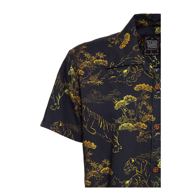 King Kerosin Asian Tiger Hawaii Shirt Multicolor - FREE UK Shipping, FREE 365 Day Returns | Moto Central