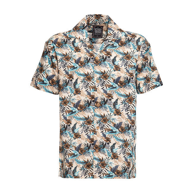 King Kerosin Tropical Summer Hawaii Shirt Beige - FREE UK Shipping, FREE 365 Day Returns | Moto Central